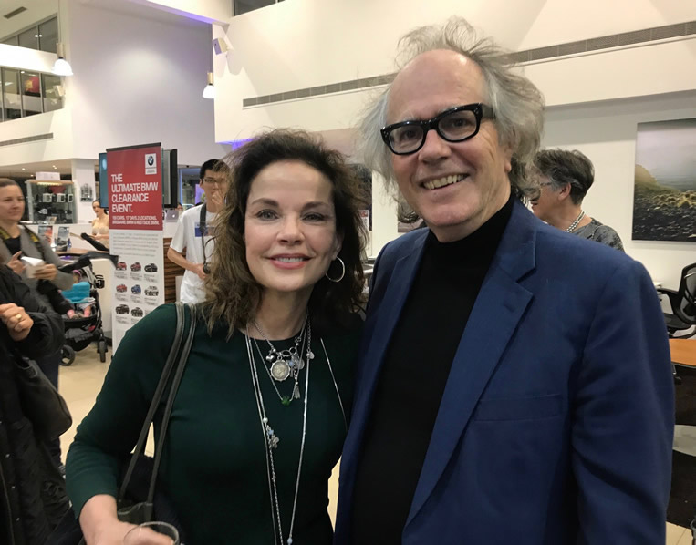 Phil Brown and Sigrid Thornton at the launch of the Brisbane Art Prize
