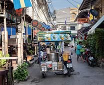 funky lane with street stalls, Hua Hin